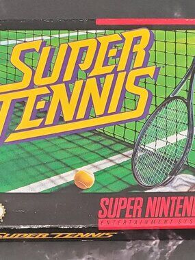 Super Tennis SNES Super Nintendo Game with Box SNS-ST-USA-1 Vintage 1991